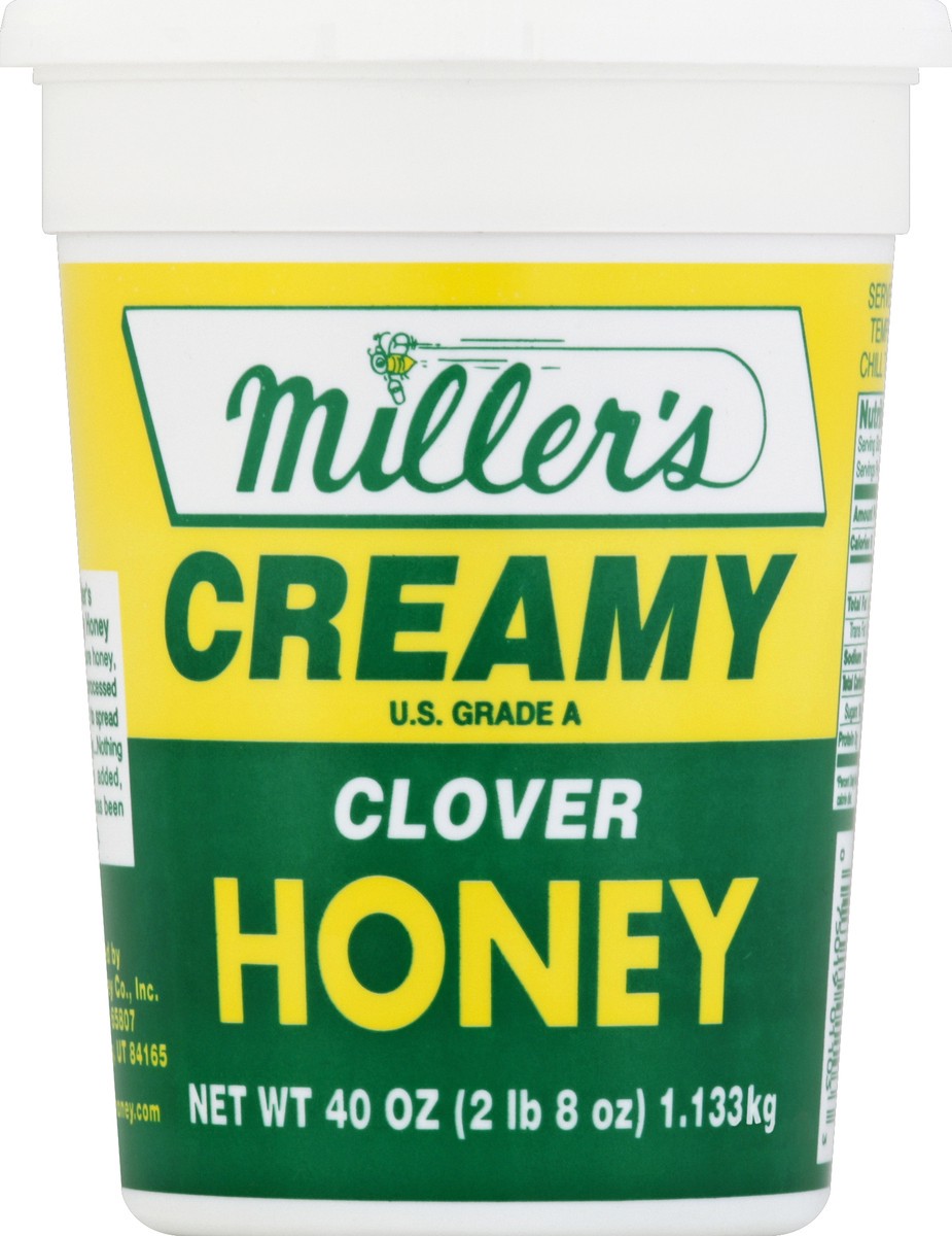 slide 3 of 3, Miller Raw Creamy Clover Honey, 40 oz