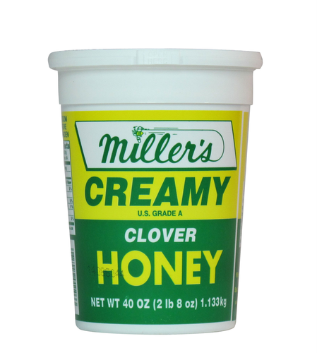 slide 1 of 1, Miller Raw Creamy Clover Honey, 40 oz