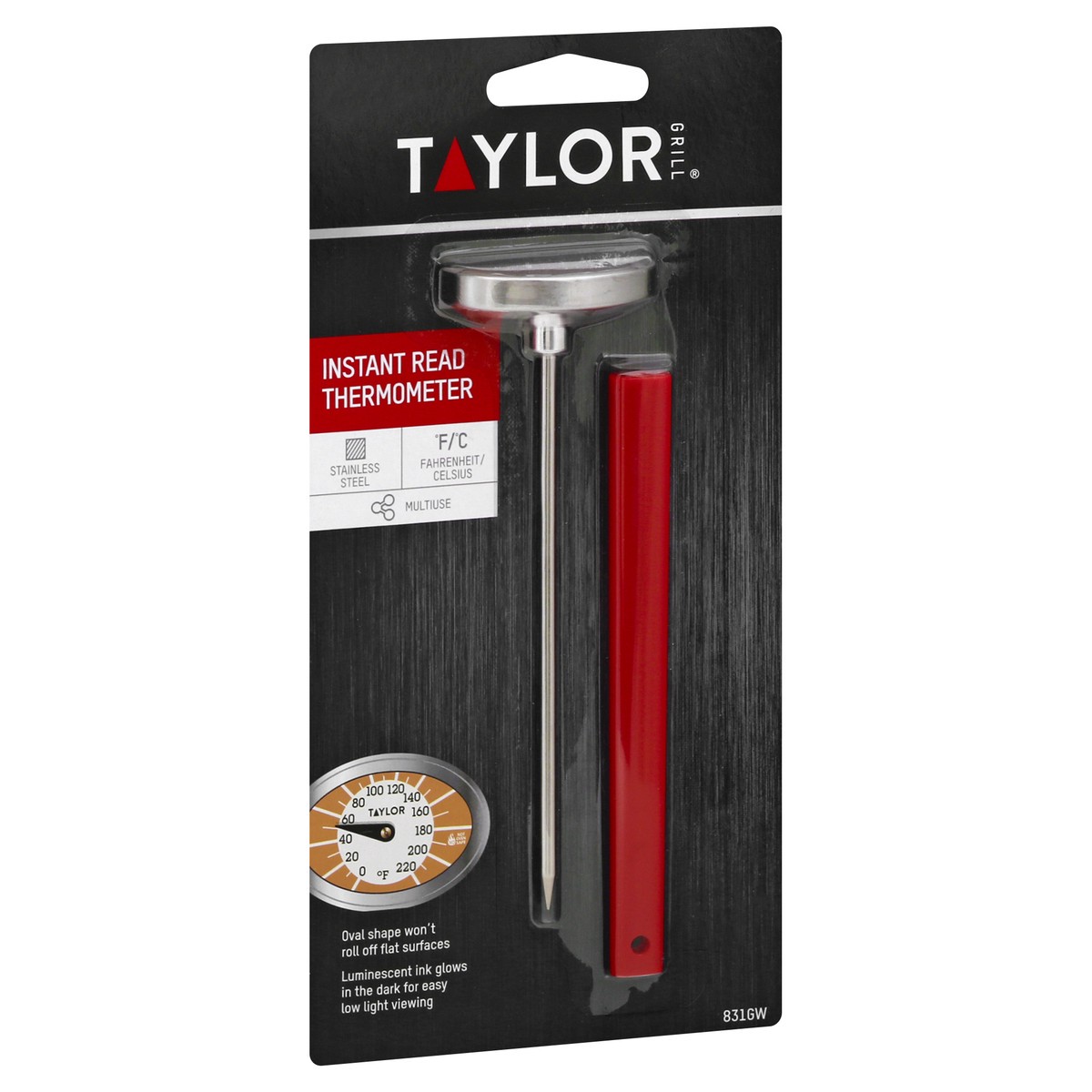 slide 9 of 11, Taylor Stainless Steel Instant Read Thermometer 1 ea, 1 ea