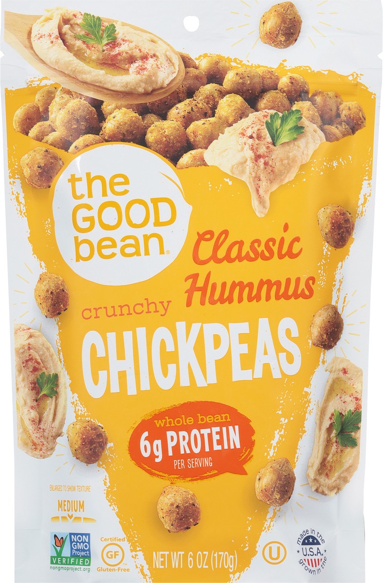 slide 11 of 12, The Good Bean Crunchy Classic Hummus Chickpeas 6 oz, 6 oz