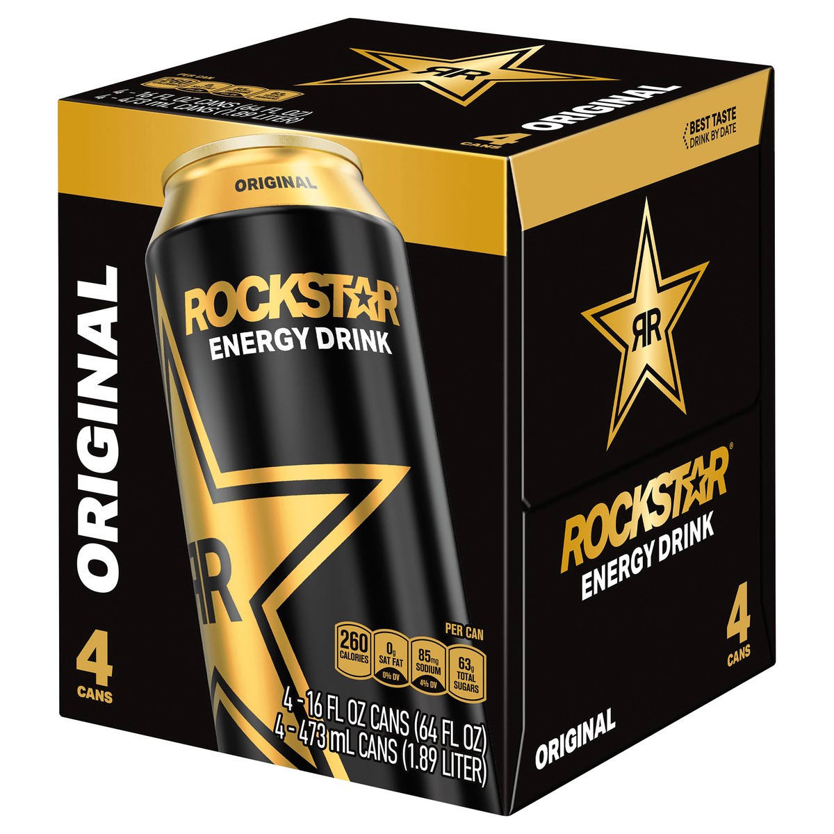 slide 5 of 6, Rockstar Energy Drink - 4 ct, 4 ct