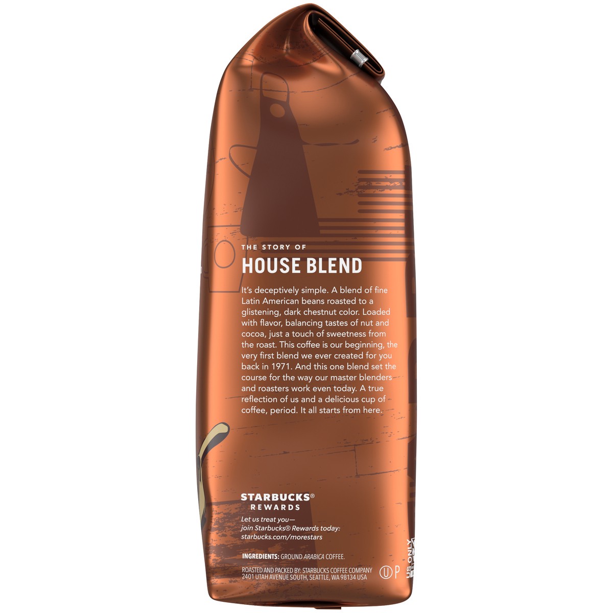 slide 9 of 13, Starbucks Ground Coffee—Medium Roast Coffee—House Blend—100% Arabica—1 bag (20 oz), 20 oz