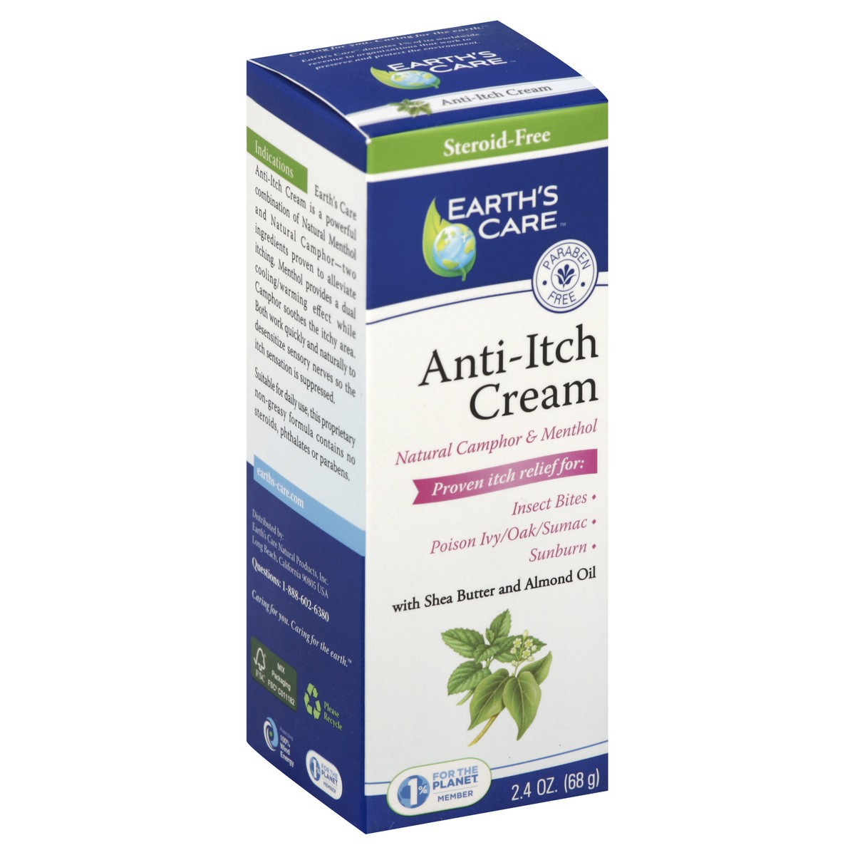 slide 3 of 5, Earth's Care Cream Anti-itch, 2.5 oz