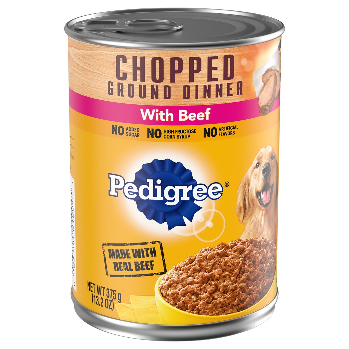 slide 2 of 9, Pedigree Chopped Ground Dinner with Beef Food for Dogs 13.2 oz, 13.2 oz