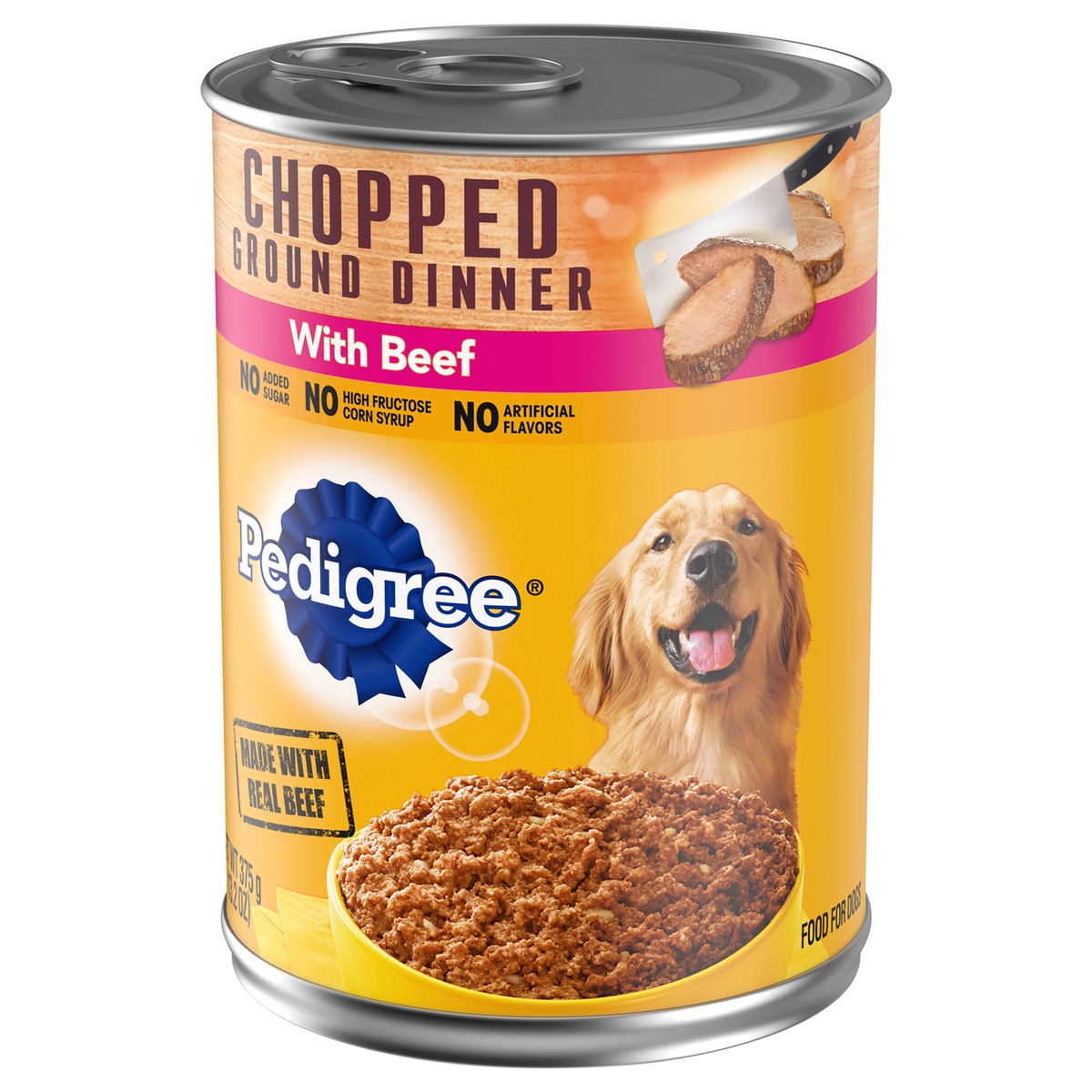 slide 3 of 9, Pedigree Chopped Ground Dinner with Beef Food for Dogs 13.2 oz, 13.2 oz