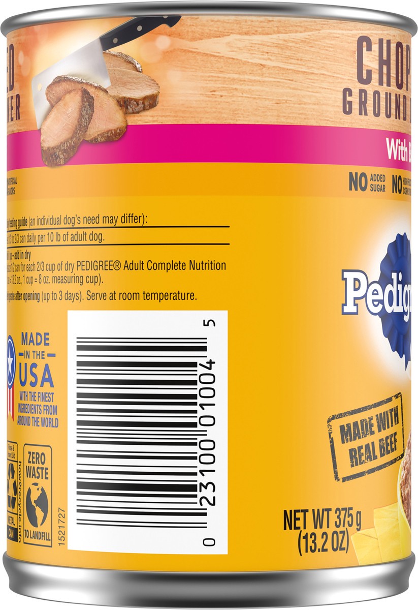 slide 6 of 9, Pedigree Chopped Ground Dinner with Beef Food for Dogs 13.2 oz, 13.2 oz