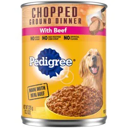 Pedigree Chopped Ground Dinner with Beef Food for Dogs 13.2 oz