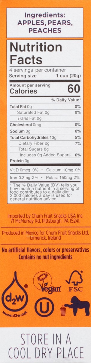 slide 8 of 9, Chum Peach Fruit Bites, 4-Pack, 0.7 oz