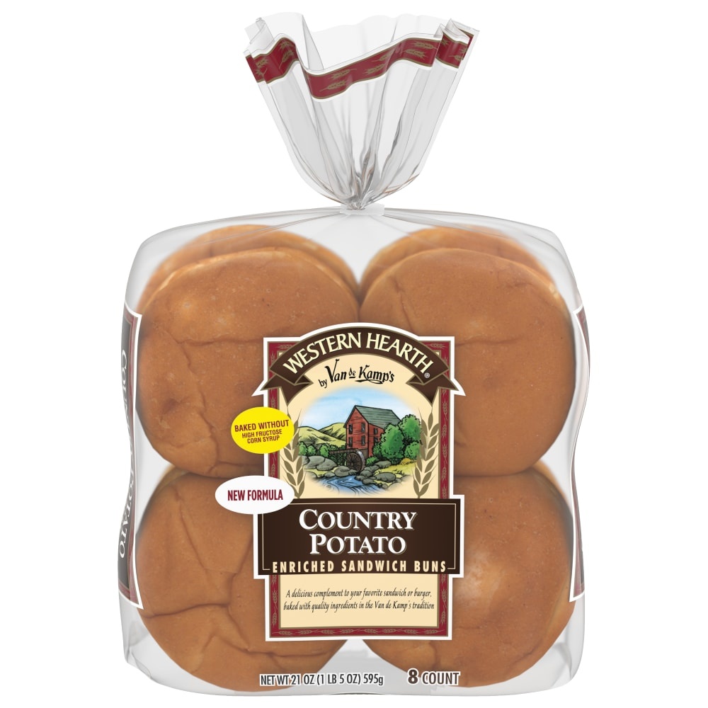 slide 1 of 1, Western Hearth Country Potato Sandwich Buns, 21 oz