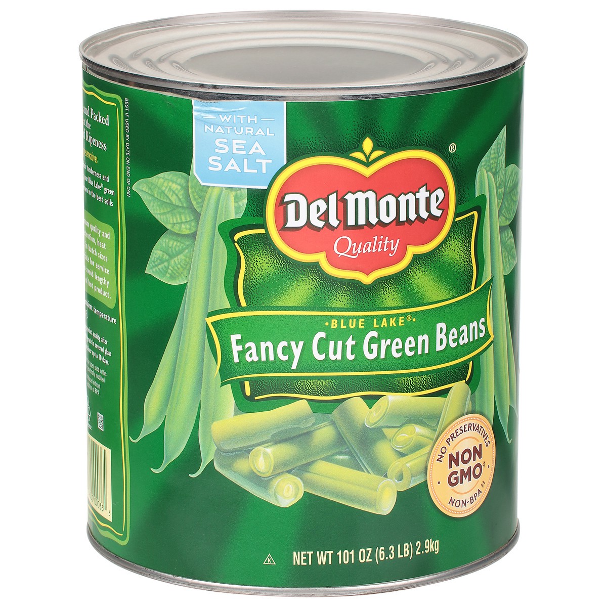 slide 7 of 9, Del Monte Blue Lake Fancy Cut Green Beans, 101 oz