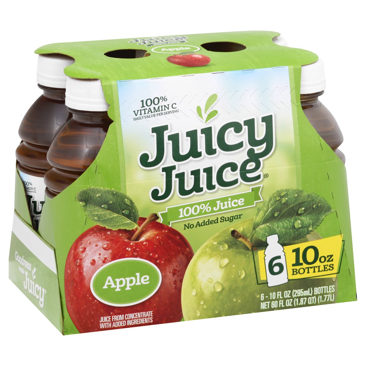 slide 2 of 9, Juicy Juice 100% Juice, Apple, 6 Count, 10 FL OZ Bottles, 10 oz