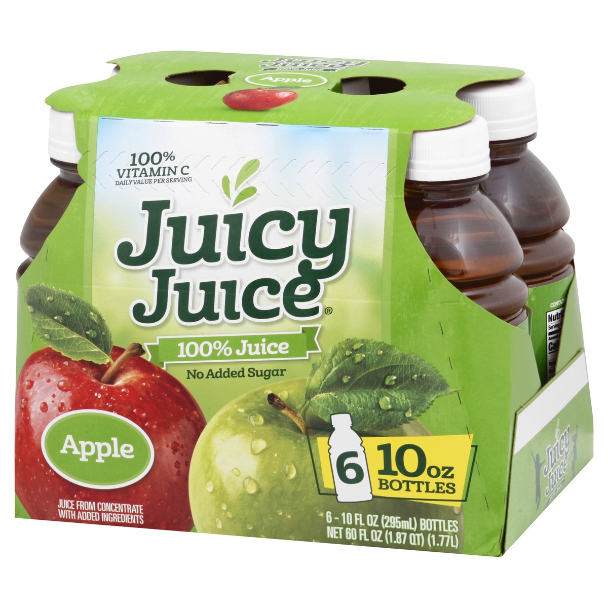 slide 3 of 9, Juicy Juice 100% Juice, Apple, 6 Count, 10 FL OZ Bottles, 10 oz