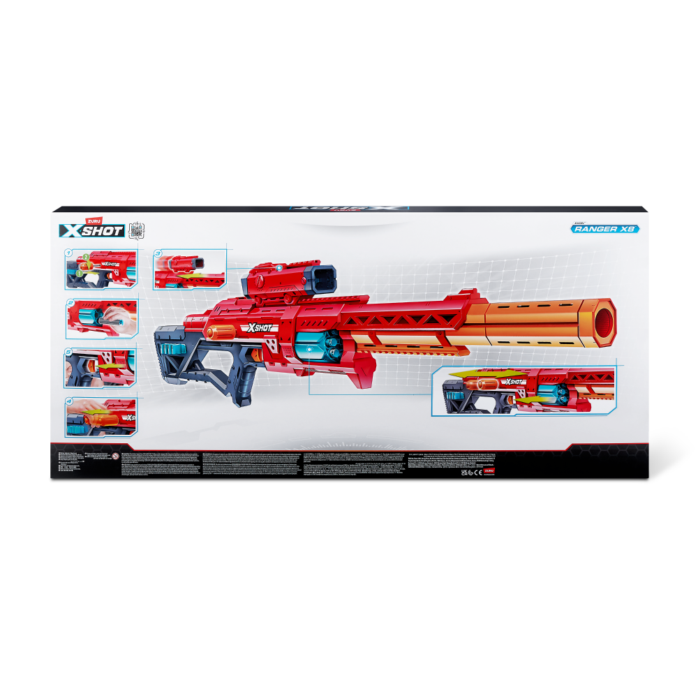 slide 2 of 3, Zuru XShot Excel Ranger X8 Blaster, 2 ct