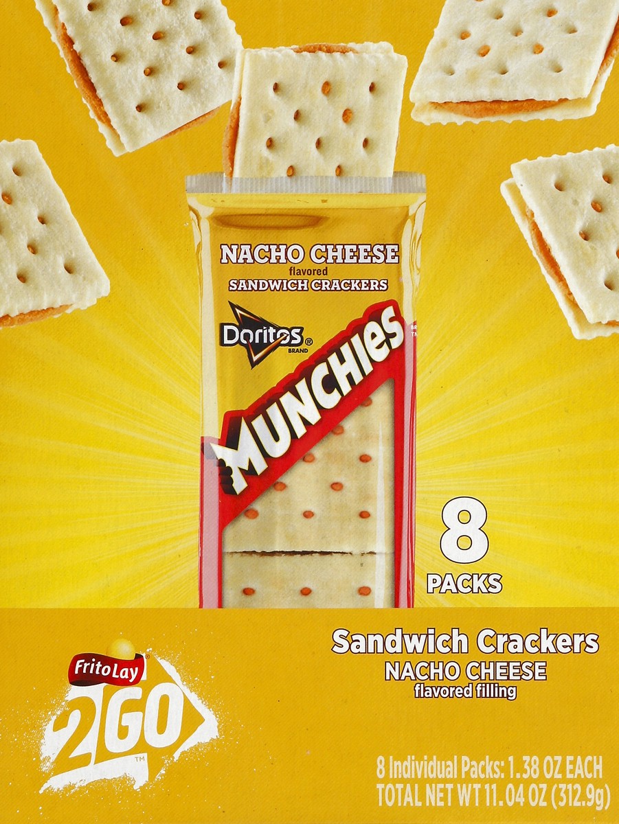 slide 5 of 6, Munchies Sandwich Crackers Nacho Cheese 1.38 Oz 8 Count, 11.04 oz