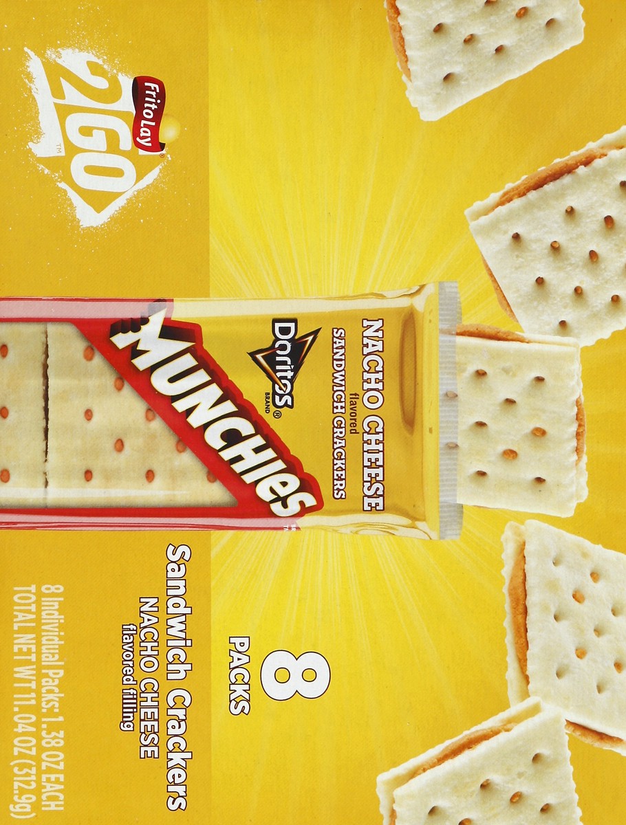 slide 6 of 6, Munchies Sandwich Crackers Nacho Cheese 1.38 Oz 8 Count, 11.04 oz