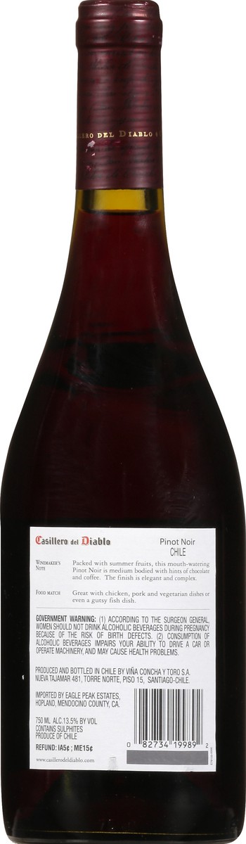 slide 8 of 11, Casillero del Diablo Pinot Noir, 750 ml