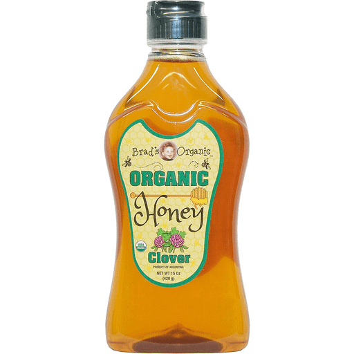 slide 1 of 1, Brad's Organic Clover Honey, 15 oz