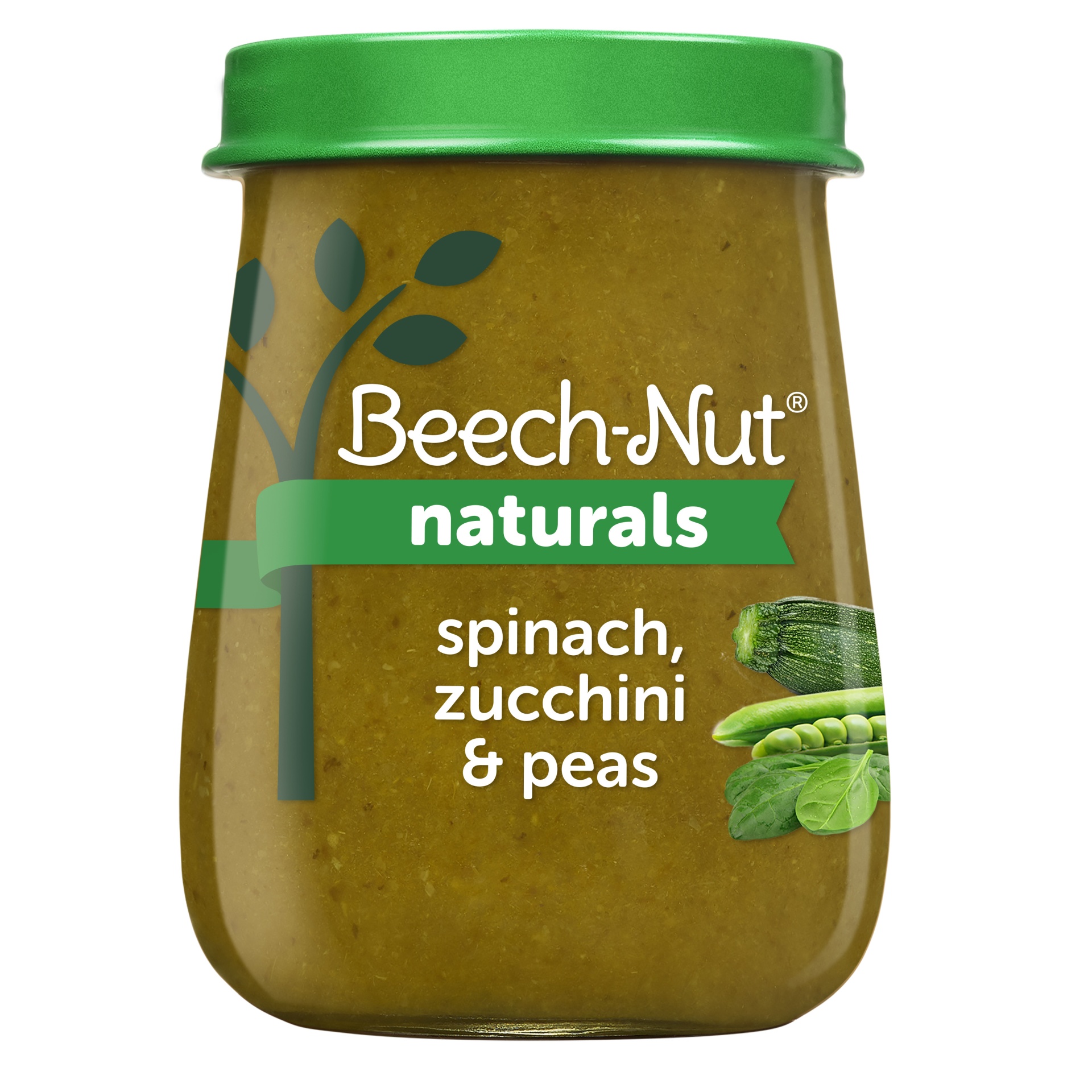 slide 1 of 7, Beech-Nut Naturals Stage 2 Just Spinach Zucchini & Peas, 4 oz