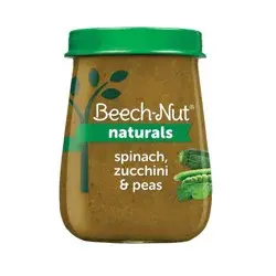 Beech-Nut Naturals Stage 2 Baby Food, Spinach Zucchini & Peas, 4 oz Jar