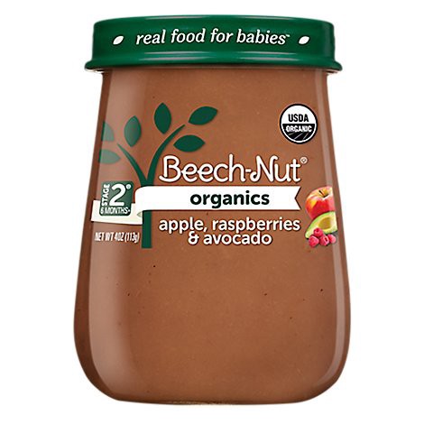slide 1 of 1, Beech-Nut Organics Stage 2 Baby Food Apple Raspberries & Avocado - 4 Oz, 4 oz