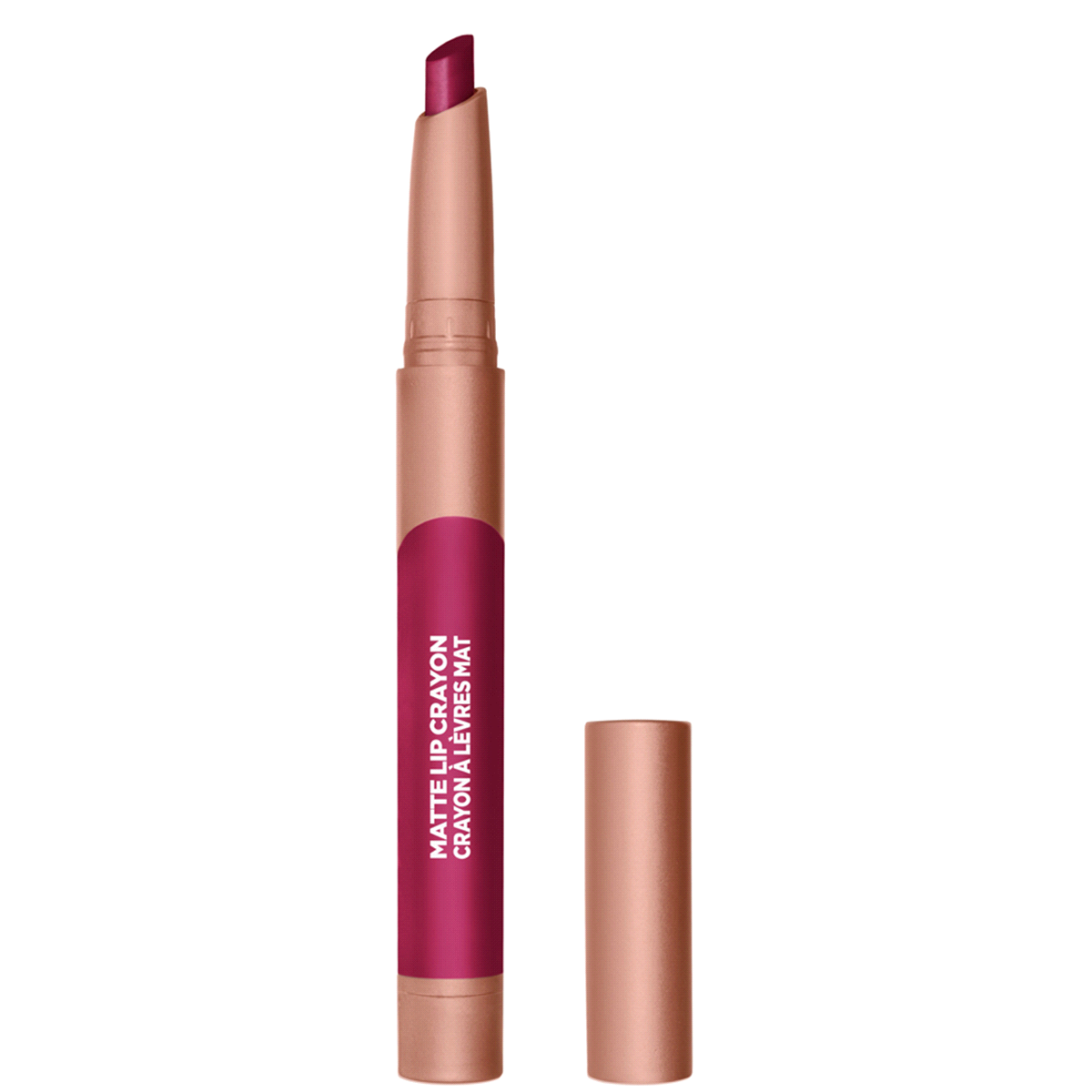 slide 1 of 1, L'Oréal Infallible Matte Lip Crayon, Lasting Wear, Smudge Resistant, No Fig Deal, 04 oz