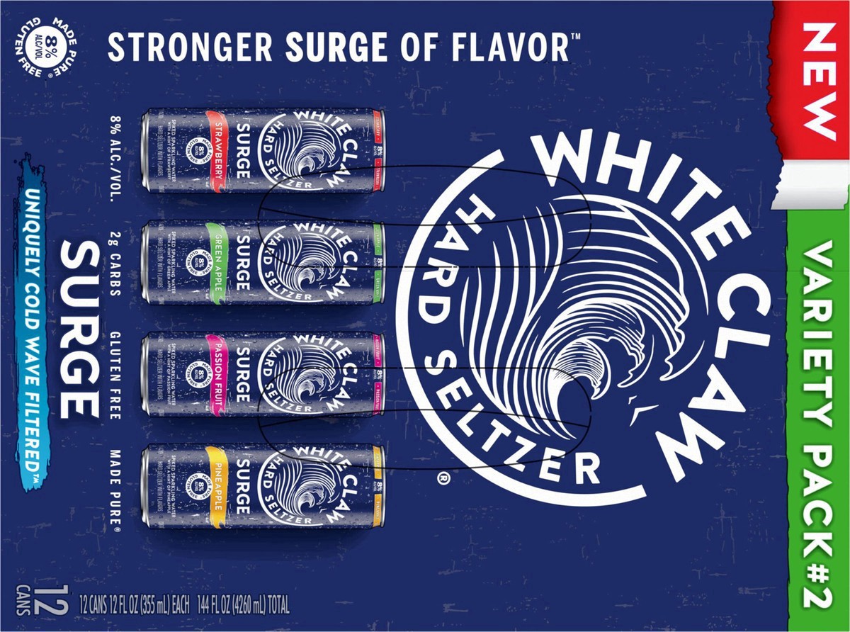 slide 8 of 13, White Claw Hard Seltzer, Surge, Variety Pack No. 2, 12 ct; 12 oz