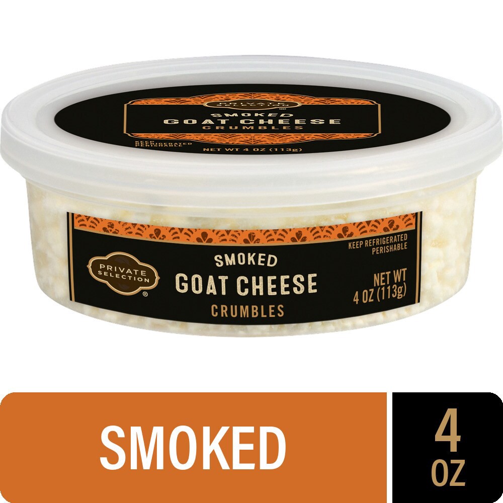 slide 1 of 3, Private Selection® Smoked Goat Cheese Crumbles, 4 oz