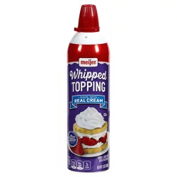 Meijer Zip Whip Whipped Topping Aerosol Can