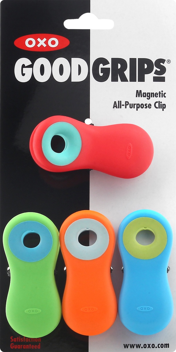 slide 7 of 8, OXO Good Grips Magnetic All-Purpose Clip Set, 4 ct