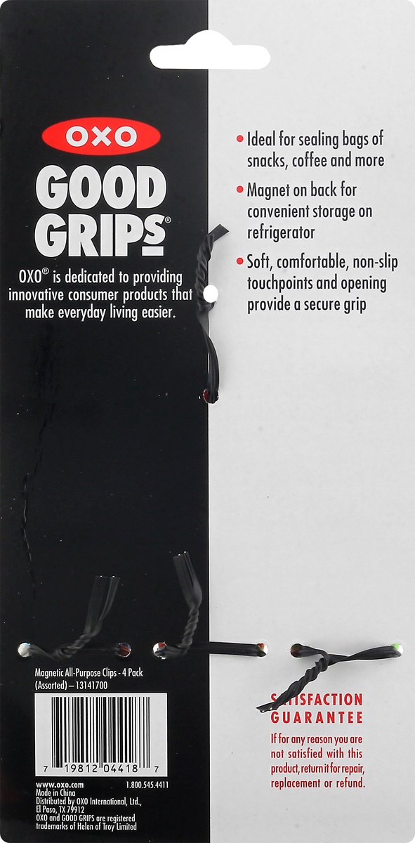 slide 8 of 8, OXO Good Grips Magnetic All-Purpose Clip Set, 4 ct