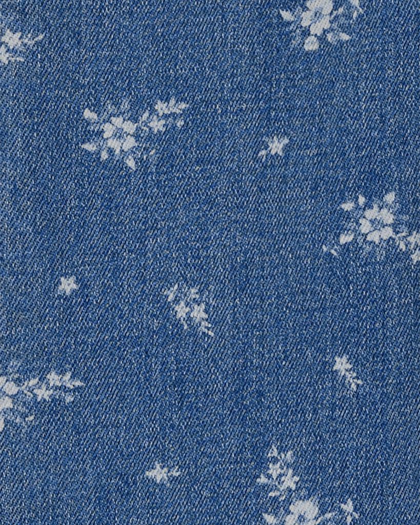 slide 3 of 3, Oshkosh Kid Floral Print Iconic Denim Mom Jeans Babe Wash 10, 1 ct