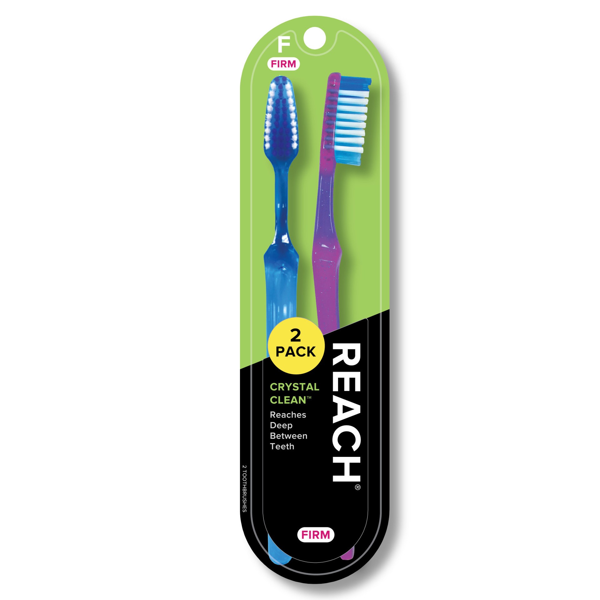 slide 1 of 2, REACH Firm Crystal Clean Toothbrush 2 Each, 2 ct