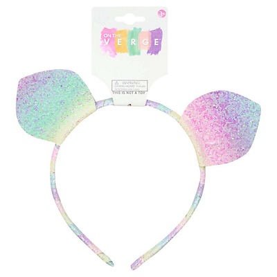 slide 1 of 1, On The Verge Glitter Ears Headband, 1 ct