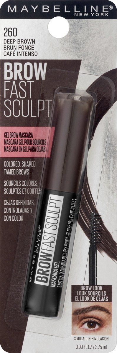 slide 8 of 9, Maybelline Brow Fast Sculpt Deep Brown 260 Gel Brow Mascara 0.09 fl oz, 0.09 oz