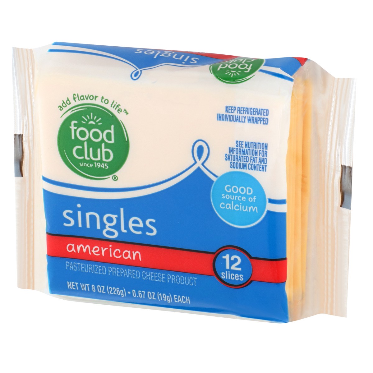 slide 3 of 9, Food Club American Pasteurized Prepared Cheese Product Singles, 8 oz