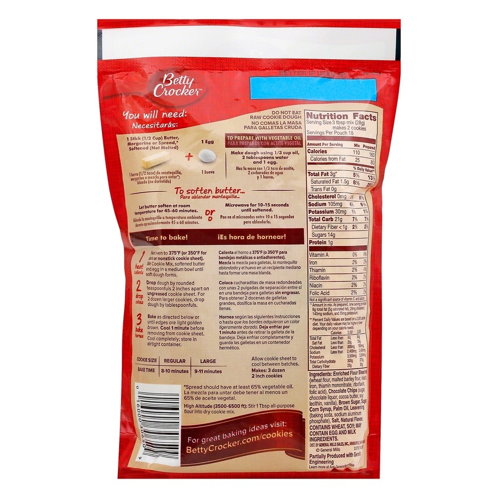 slide 4 of 4, General Mills Cookie Mix Chocolate Chip, 17.5 oz