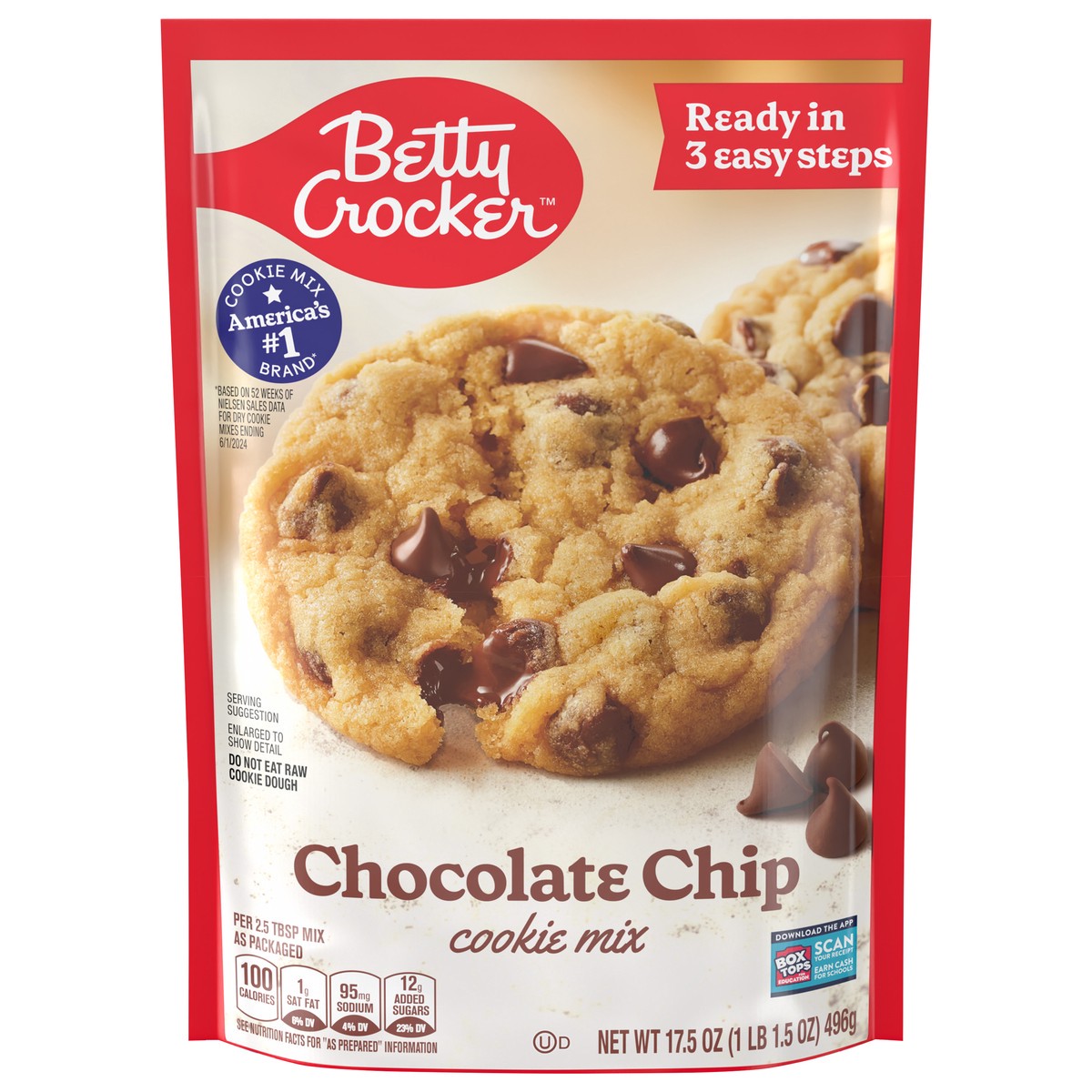 slide 1 of 147, Betty Crocker Chocolate Chip Cookies, Cookie Baking Mix, 17.5 oz, 17.5 oz