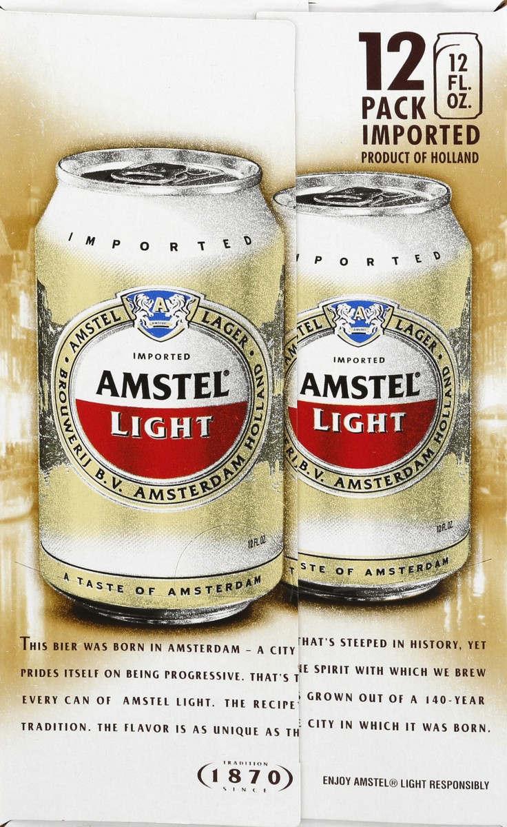 slide 6 of 6, Amstel Light Lager Beer, 12 Pack, 12 fl oz Cans, 12 ct