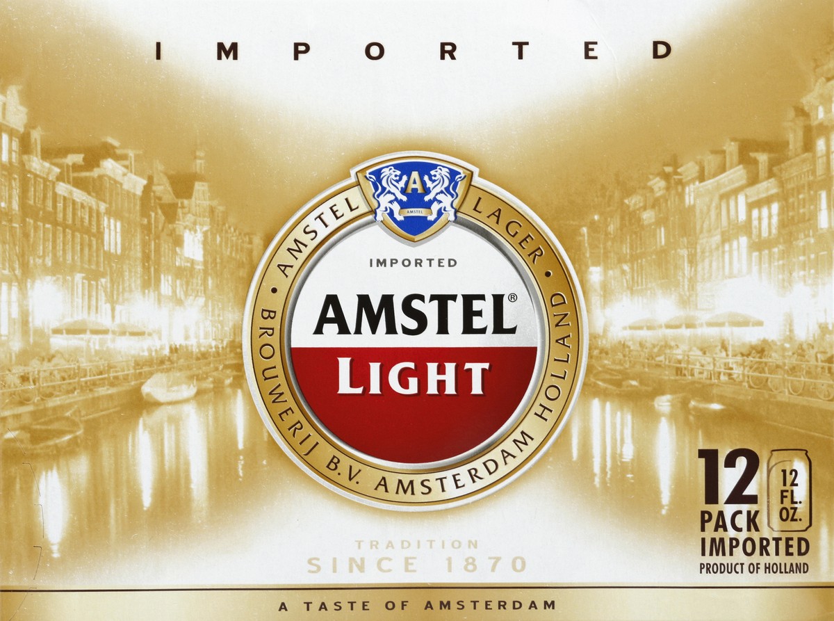 slide 5 of 6, Amstel Light Lager Beer, 12 Pack, 12 fl oz Cans, 12 ct