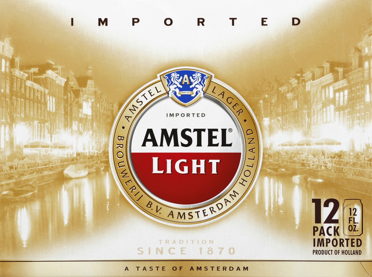 slide 2 of 6, Amstel Light Lager Beer, 12 Pack, 12 fl oz Cans, 12 ct