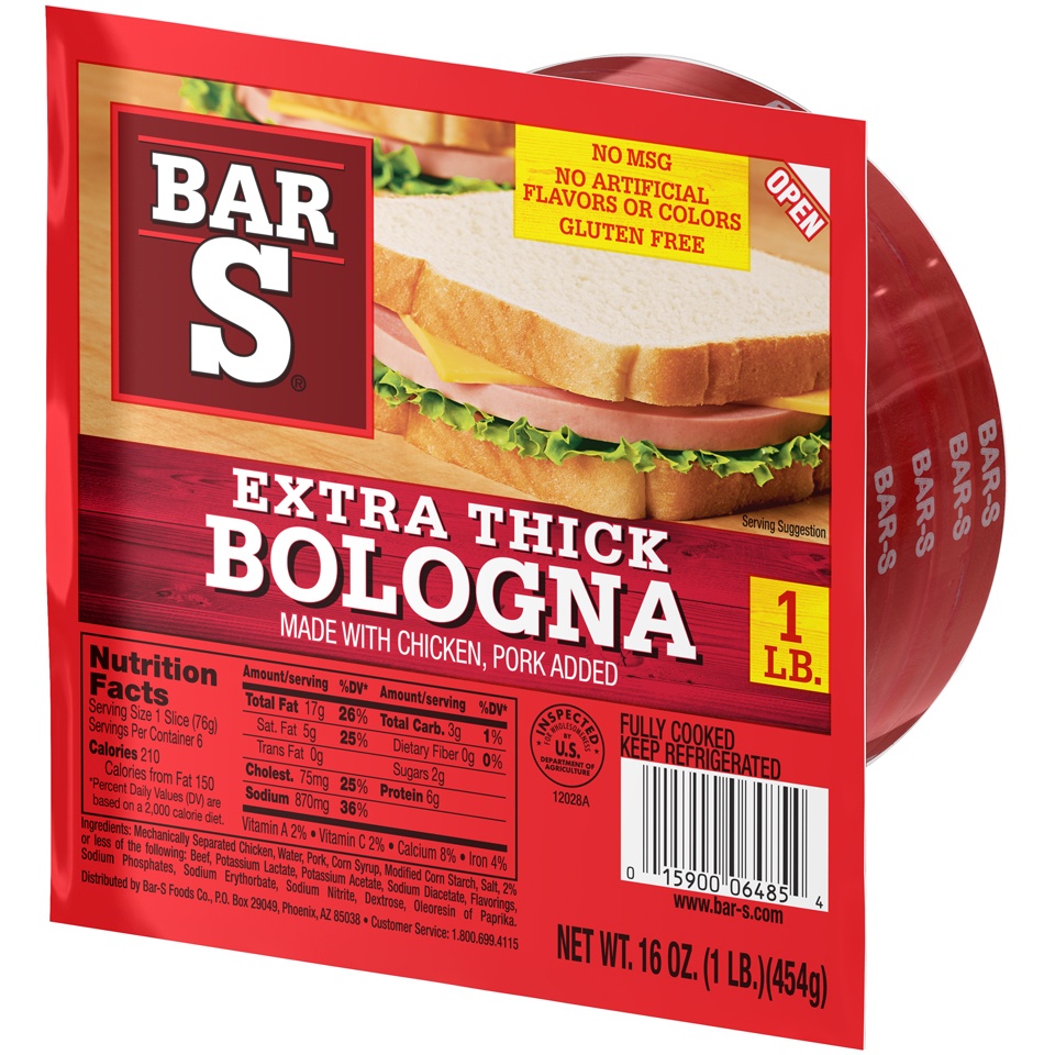 BarS Extra Thick Bologna 16 oz Shipt