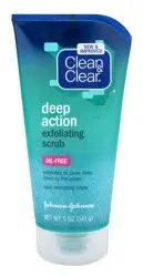 Clean & Clear Oil-Free Deep Action Exfoliating Facial Scrub, Cooling Daily Face Wash With Exfoliating Beads for Smooth Skin, Cleanses Deep Down to the Pores to Remove Dirt, Oil & Makeup, 5 oz