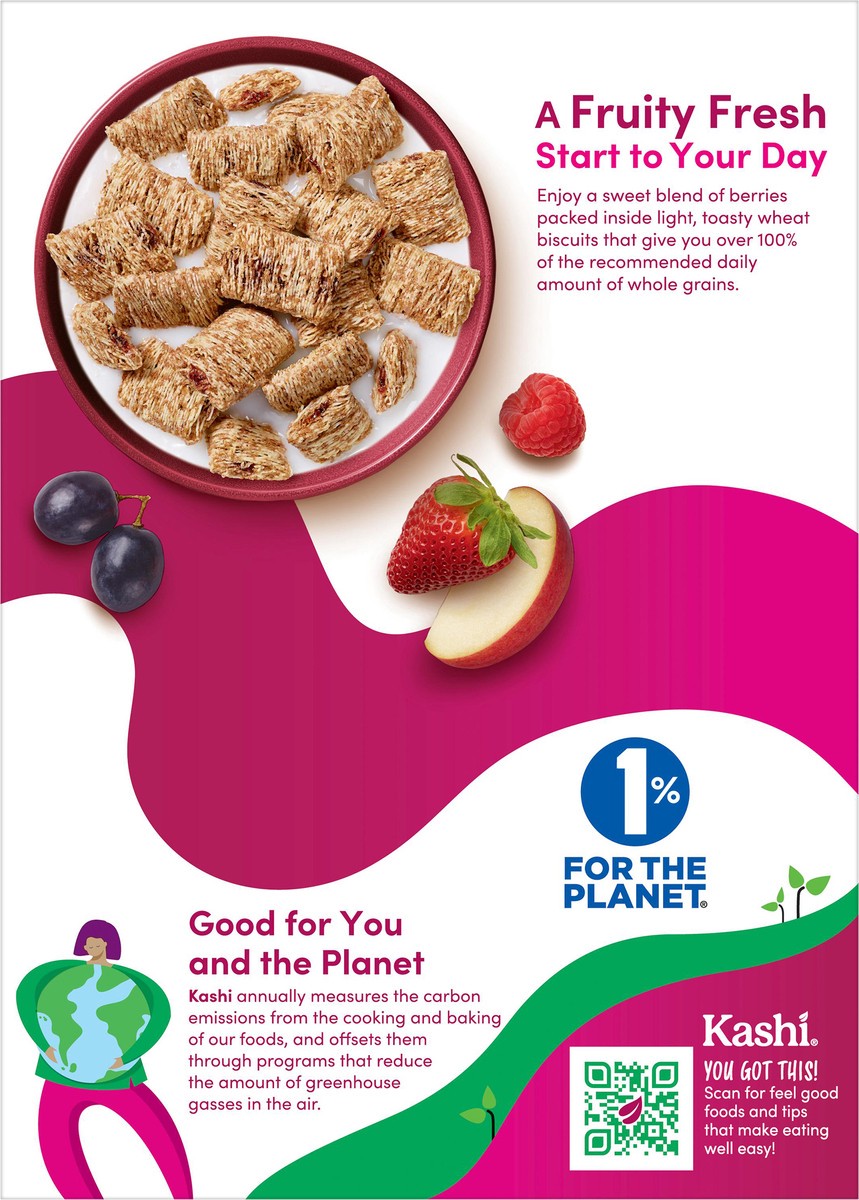 slide 4 of 8, Kashi Breakfast Cereal, Fiber Cereal, Family Breakfast, Berry Fruitful, 15.6oz Box, 1 Box, 15.6 oz