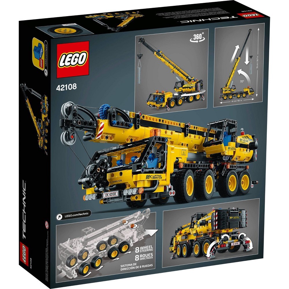 slide 5 of 6, LEGO Technic Mobile Crane 42108 Building Kit, 1 ct