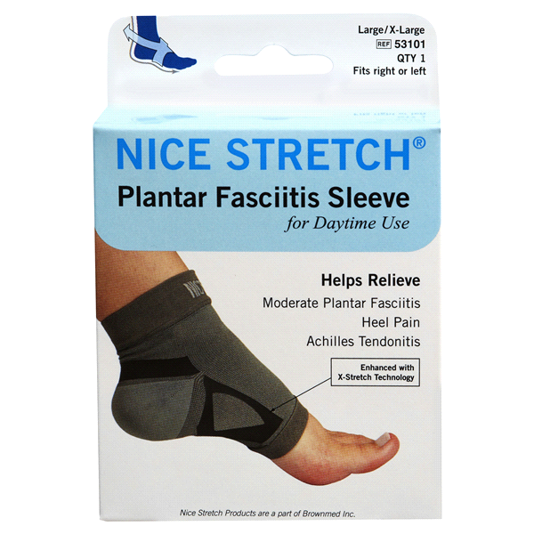 slide 1 of 1, Brownmed Nice Stretch Plantar Fasciitis Sleeve, Large/X-Large, 1 ct