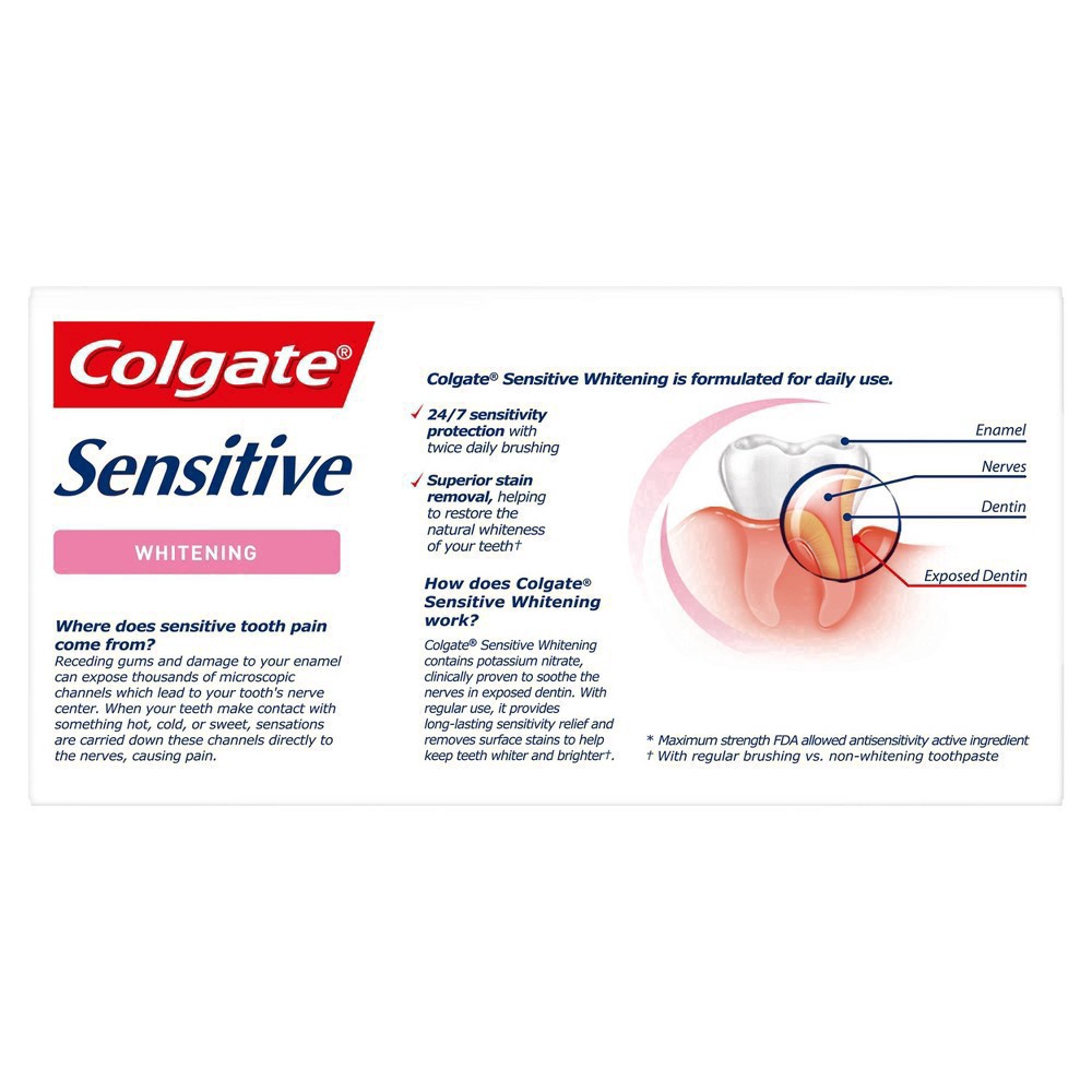 slide 40 of 79, Colgate Sensitive Maximum Strength Whitening Toothpaste, 6 oz