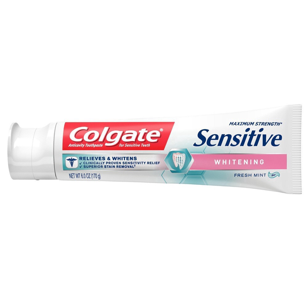 slide 33 of 79, Colgate Sensitive Maximum Strength Whitening Toothpaste, 6 oz