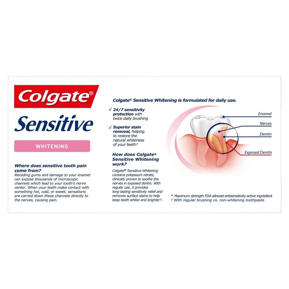 slide 4 of 79, Colgate Sensitive Maximum Strength Whitening Toothpaste, 6 oz