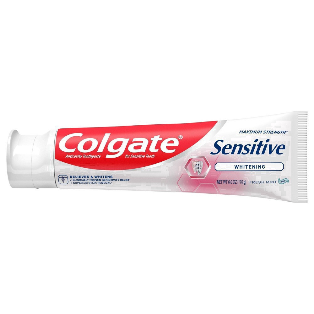 slide 22 of 79, Colgate Sensitive Maximum Strength Whitening Toothpaste, 6 oz