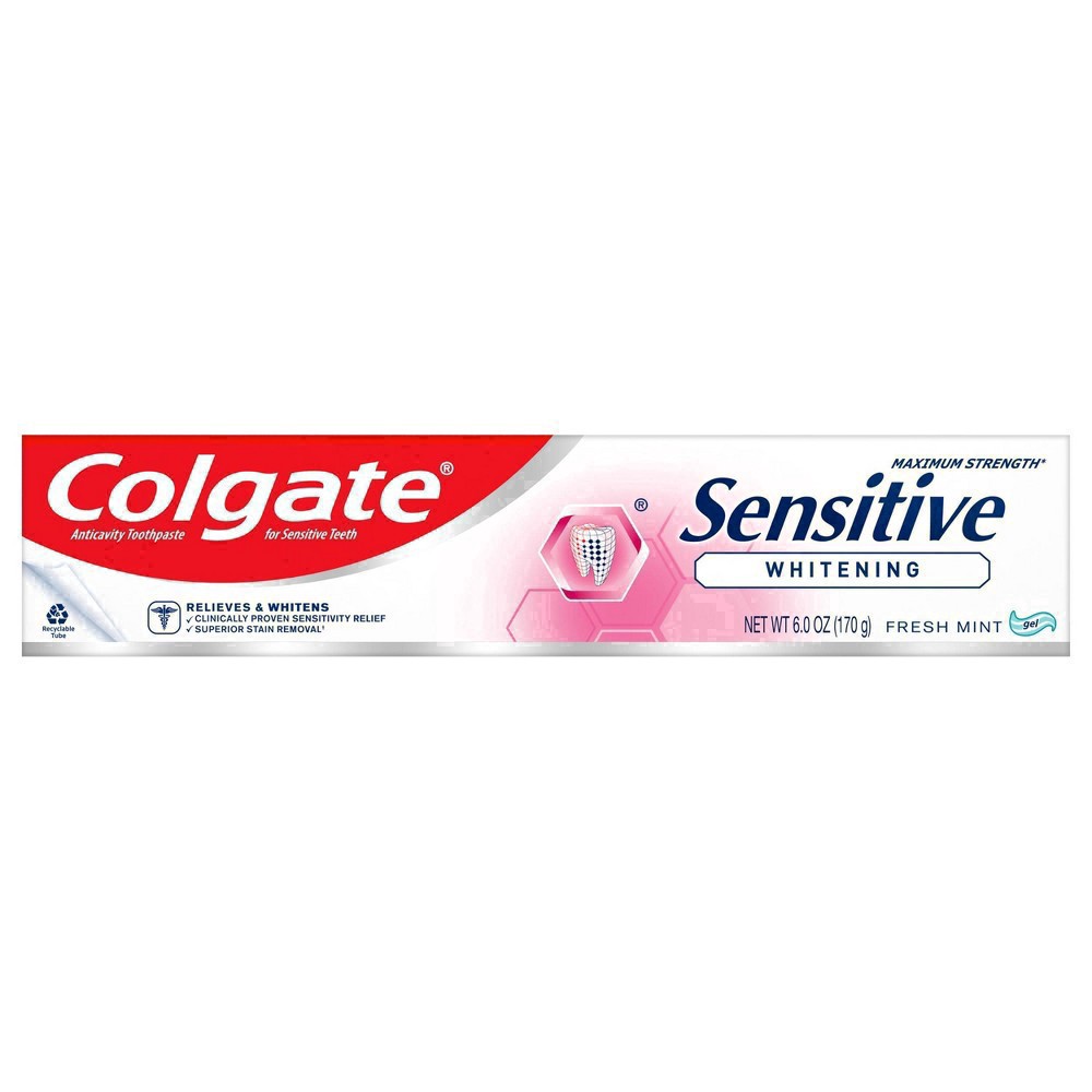 slide 61 of 79, Colgate Sensitive Maximum Strength Whitening Toothpaste, 6 oz